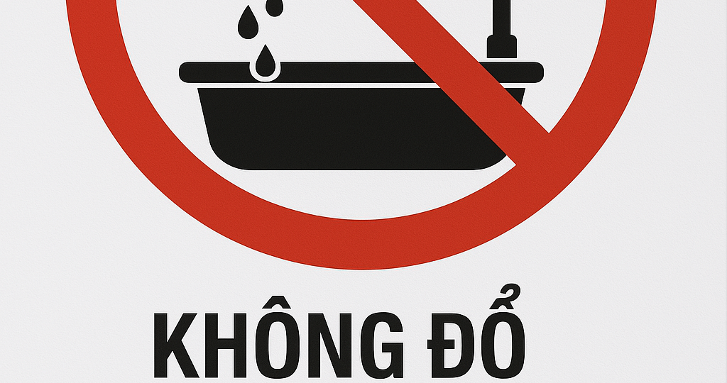 KHÔNG NÊN ĐỔ DẦU ĂN THỪA VÀO BỒN RỬA